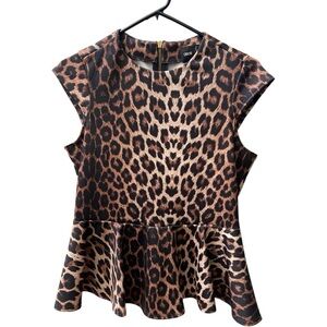 ASOS Leopard Peplum Top